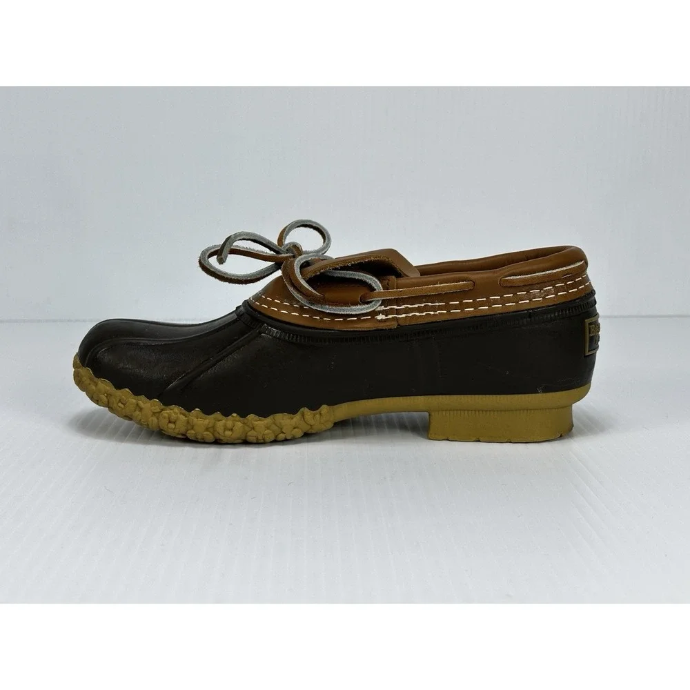 LL BEAN BEAN‎ BOOTS 175067 Women's Rubber Moc Low Duck Boots Size 6M Made In USA
